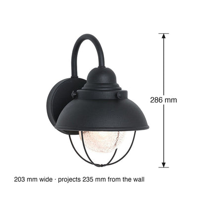 Sebring Exterior Wall Lantern by Visual Comfort dimensions in millimetres