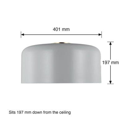 Malone Flush Mount by Visual Comfort dimensions in millimetres