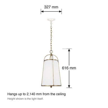 Stonington Pendant by Visual Comfort dimensions in millimetres