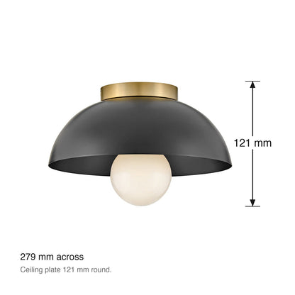 Stu Flush Mount Ceiling Light by Lark dimensions in millimetres