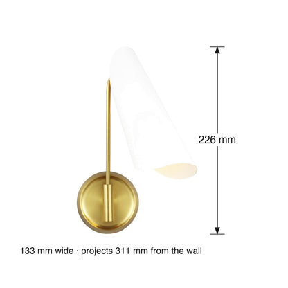 Tresa Single Wall Sconce by Visual Comfort dimensions in millimetres
